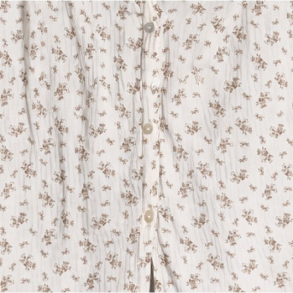 Grade & Gather Floral Cotton Gauze Capped Sleeve Blouse Women Size M Style#41368 - Picture 5 of 8